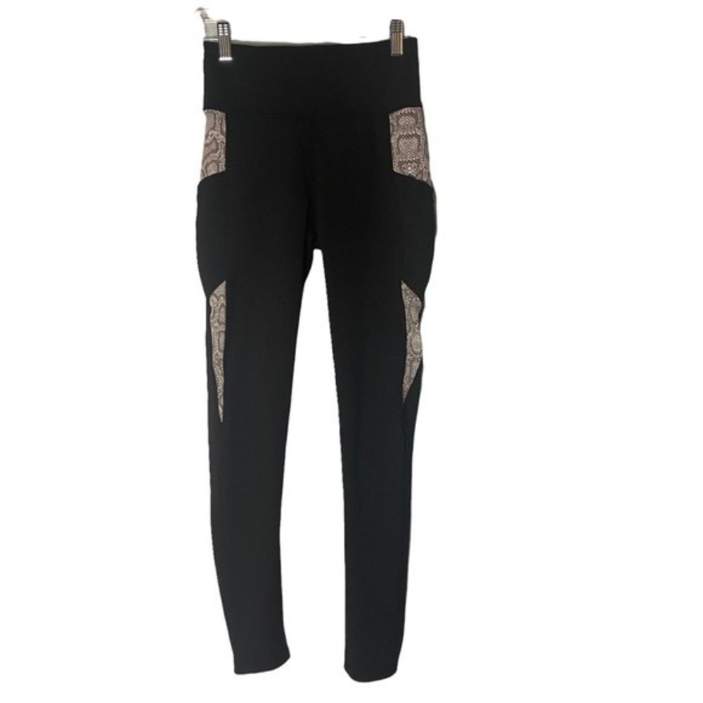 BSP Better Sports Performance Womens Snakeskin Legging Black Size Medium